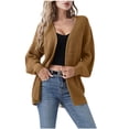 thumbnail image 1 of Women's Sweaters Under $15 Lightweight Long Sleeve Open Front Casual Lightweight Soft Knit Cardigan Sweater Outerwear, 1 of 5