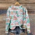 thumbnail image 1 of Women's Sweaters Under $15 Strped Printed Casual Long Sleeve Ladies Loose Hoodless Sweater Blouse, 1 of 3