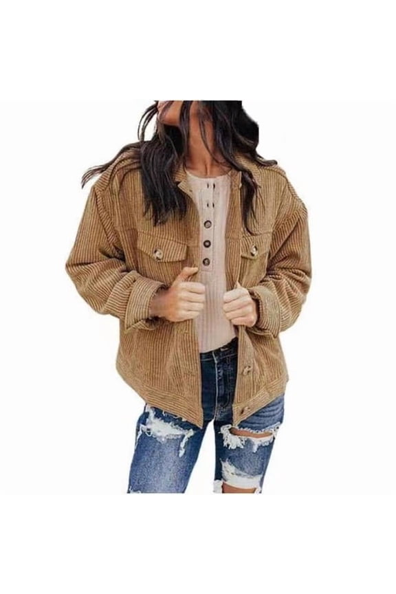 Women's Sweaters Winter Hooded Cardigans Button Up Cable Knit Coats Jackets Outerwear with Pockets Khaki, S