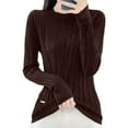 thumbnail image 1 of Women's Sweaters Women Tops Women's Oversized Pullover Sweater Soft Knit Long Sleeve Round Neck Casual Comfortable Tops Loose Fit Solid Color Basic Sweater for Fall Winter, 1 of 3