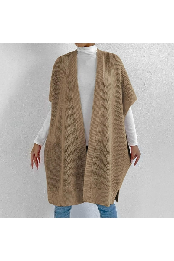 Women's Sweaters and Cardigans Pink Casual Fashion Knitted Solid Color Sweater Cardigan Tops