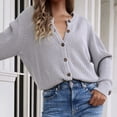 thumbnail image 1 of Women's Sweaters and Cardigans with Pockets Fashion Button Reversible Long Sleeves Knit Cardigan Loose Tops Blouse Sweater, 1 of 6