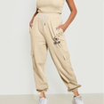 thumbnail image 1 of Women's Sweatpants Wide Leg High Waist Loose Flare Sweatpants Fashion Fitness Sports Loose Elastic Waist Long Sweatpants Drawstring Sports Joggers Solid Color, 1 of 5