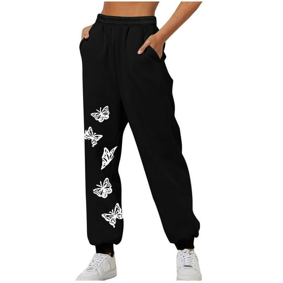 Women's Sweatpants Wide Leg High Waist Loose Flare Sweatpants Fashion Fitness Sports Loose Elastic Waist Long Sweatpants Drawstring Sports Joggers Solid Color