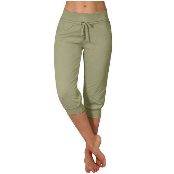 Women's Sweatpants Capri Pants Low Rise Cropped Jogger Running Pants Lounge Loose Fit Drawstring with Pockets