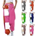 thumbnail image 1 of Women's Sweatpants Casual Color Blocked Printed Drawstring Loose Sweatpant Joggers S-2XL, 1 of 6