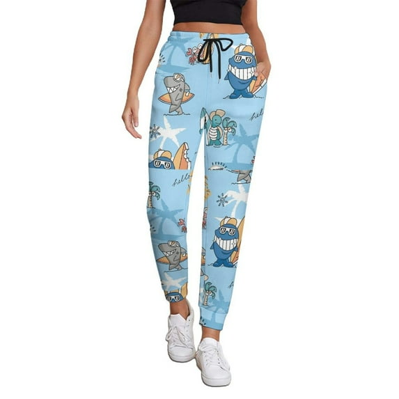 Women's Sweatpants, Cute Animals Surfers Baggy Sweatpants Joggers for Women, Fall Outfits for Women 2024 Lounge Yoga Athletic Workout Pants with Pockets