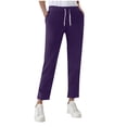 thumbnail image 1 of Women's Sweatpants High Waisted Drawstring Stretchy Tapered Joggers Fleece Workout Sweat Pant with Pockets, 1 of 6