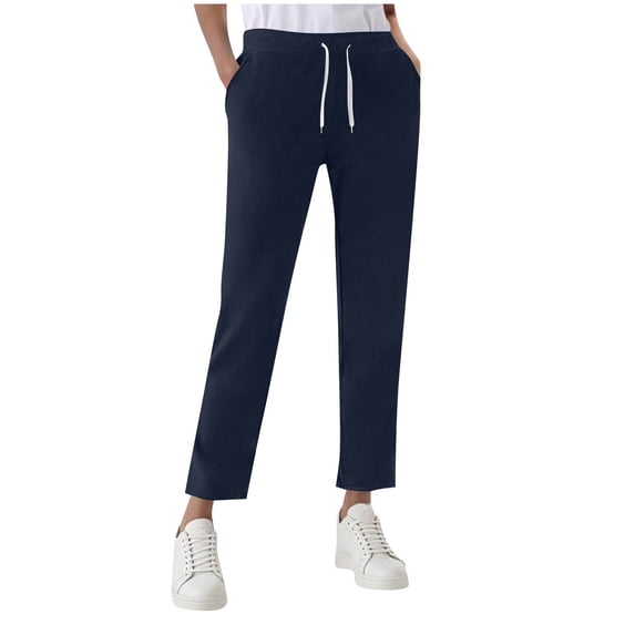Women's Sweatpants High Waisted Drawstring Stretchy Tapered Joggers Fleece Workout Sweat Pant with Pockets
