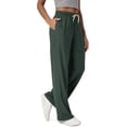 thumbnail image 1 of Sweatpants for Women Wide Leg Lounge Pants with Pockets and Drawstring, Relaxed Fit Casual Pants for Everyday Wear, 1 of 5