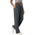thumbnail image 1 of Sweatpants Women Wide Leg Lounge Pants with Pockets and Drawstring, Relaxed Fit Casual Pants for Everyday Wear, 1 of 6