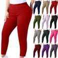 thumbnail image 1 of Women's Sweatpants Joggers Pants Fashion Leisure Plus Size Yoga Long Pants Solid Color Elastic Waist for Golf, Athletic,Travel, Work, 1 of 8