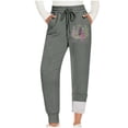 thumbnail image 1 of Women's Sweatpants Ndbuld Women's Fashion Christmas Fitness Sports Loose Printed Elastic Waist Long Athletic Casual Pants Pants Pants - Classic Winter Designs,, 1 of 5