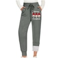 thumbnail image 1 of Women's Sweatpants Ndbuld Women's Fashion Christmas Fitness Sports Loose Printed Elastic Waist Long Athletic Casual Pants Pants Pants - Classic Winter Designs,, 1 of 5