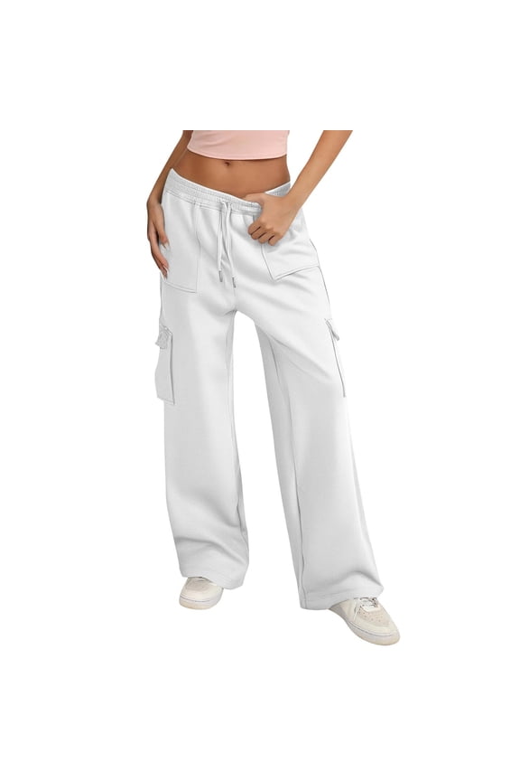 Women's Sweatpants Pants with Plus Size Deep Pockets 7/8 Stretch Ankle Sweatpants for Golf, Athletic, Lounge, Travel, Work Athletic Pants for Workout, Jogging, Running White XL