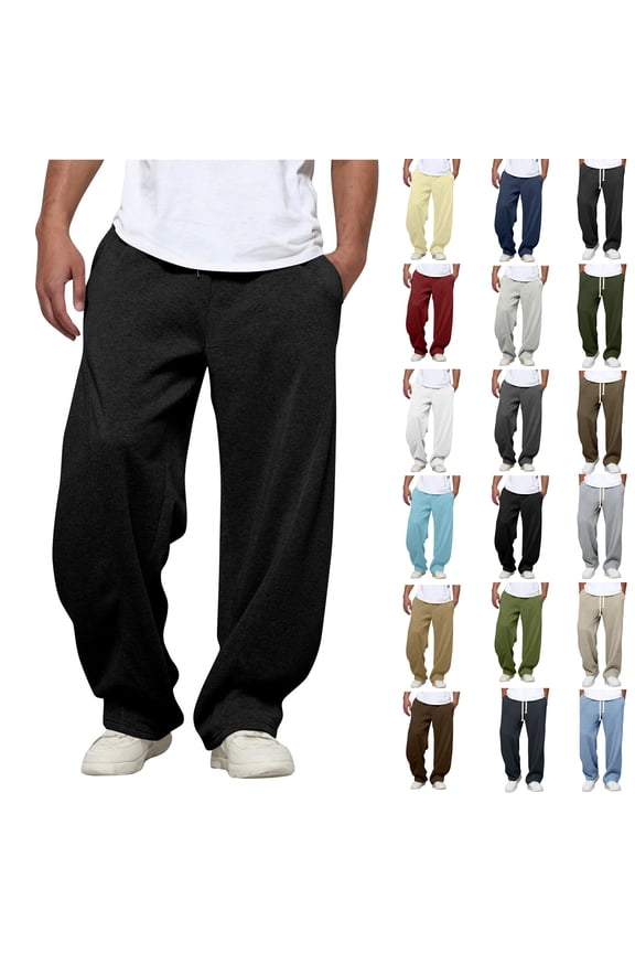 Women's Sweatpants Pants with Plus Size Deep Pockets 7/8 Stretch Ankle Sweatpants for Golf, Athletic, Lounge, Travel, Work for Golf, Athletic,Travel, Work Black M