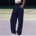 thumbnail image 1 of Women's Sweatpants Petite Length Pockets Pants Casual Workout Athletic Joggers Drawstring Waist Sweat, 1 of 4