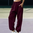 thumbnail image 1 of Women's Sweatpants Petite Length Pockets Pants Casual Workout Athletic Joggers Drawstring Waist Sweat, 1 of 4