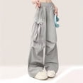 thumbnail image 1 of Women's Sweatpants Valentine's Day Bow Print Trendy Open Bottom Athletic Pants Casual Trousers With Pocket Grey XXL, 1 of 6