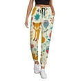 thumbnail image 1 of Women's Sweatpants, Whimsical Fox Floral Garden Baggy Sweatpants Joggers for Women, Fall Outfits for Women 2024 Lounge Yoga Athletic Workout Pants with Pockets, 1 of 7