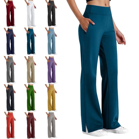 Women's Sweatpants Wide-leg Pants Athletic Running Petite/Regular/Tall Sweatpants with Pockets Tapered Casual Workout Pants