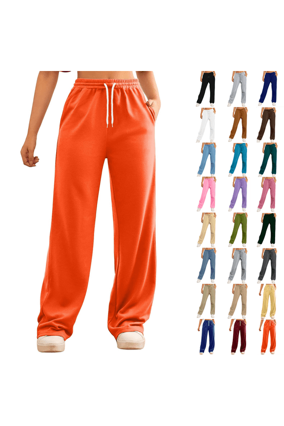 Women's Sweatpants Wide-leg Pants Athletic Running Regular/Tall Sweatpants with Pockets Tapered Casual Pants