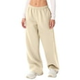 thumbnail image 1 of Women's Sweatpants Winter High Waisted Sweat Pants Drawstring Baggy Jogger Pants for Casual and Sports Activities,Beige,M, 1 of 3