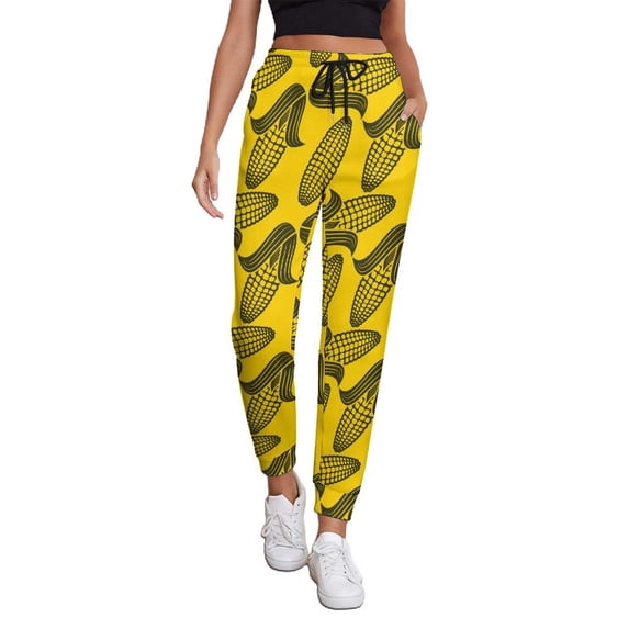 Women's Sweatpants, Yellow Corn Baggy Sweatpants Joggers for Women, Fall Outfits for Women 2024 Lounge Yoga Athletic Workout Pants with Pockets