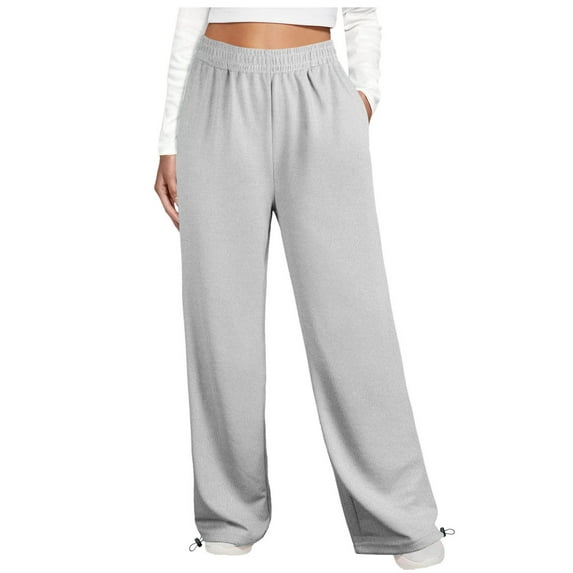 Women's Sweatpants with Pockets Joggers High Waisted Loose Workout Yoga Lounge Trousers Drawstring Active Sports Pants Womens Clothes