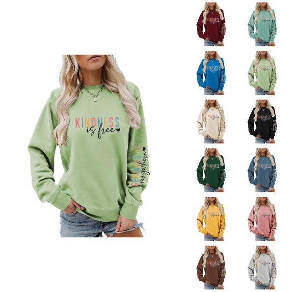 Women's Sweatshirt 2026 Fall Winter Casual Crewneck Graphic Pullover Sweat Shirt Tops