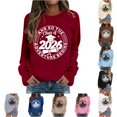 thumbnail image 1 of Women's Sweatshirt Class Of 2026 Graduation Graphic Crew Neck Long Sleeve Pullover Raglan Top Streetwear Hoodie Alternative, 1 of 7