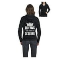 thumbnail image 1 of Women's Sweatshirt Full-Zip Pullover - Birthday Gift Queens Are Born in October, 1 of 5