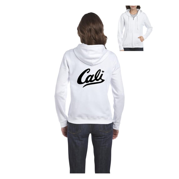 Women's Sweatshirt Full-Zip Pullover - California Cali