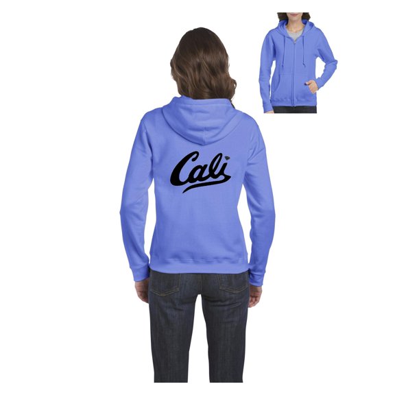 Women's Sweatshirt Full-Zip Pullover - California Cali