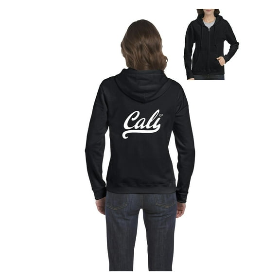 Women's Sweatshirt Full-Zip Pullover - California Cali