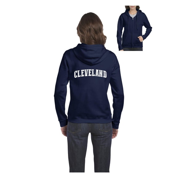 Women's Sweatshirt Full-Zip Pullover - Cleveland