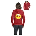 thumbnail image 1 of Women's Sweatshirt Full-Zip Pullover - Emoji Heart-Shaped Eyes, 1 of 5