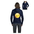 thumbnail image 1 of Women's Sweatshirt Full-Zip Pullover - Emoji Winky Face, 1 of 5