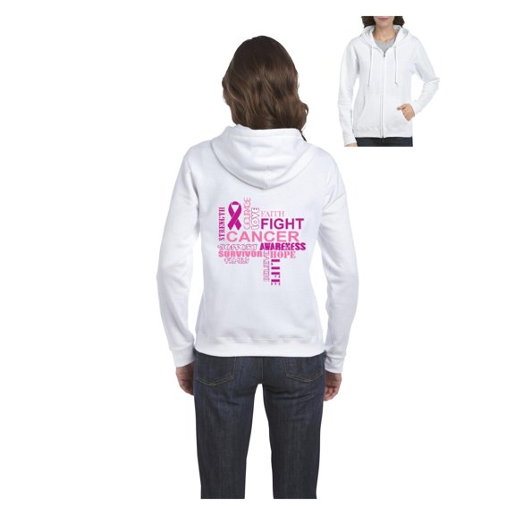 IWPF - Women's Sweatshirt Full-Zip Pullover - Fight Breast Cancer