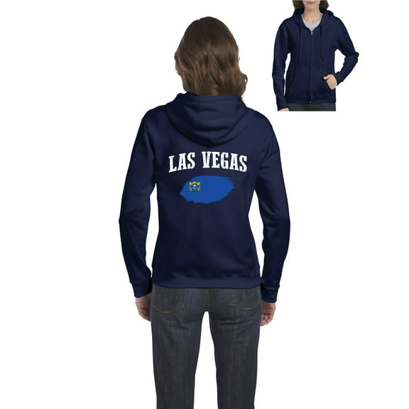 Women's Sweatshirt Full-Zip Pullover - Las Vegas Nevada