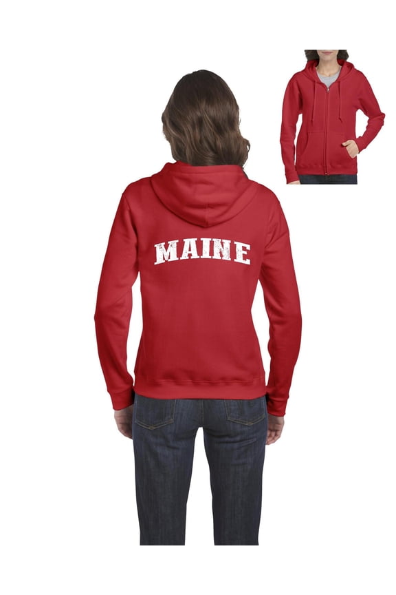Women's Sweatshirt Full-Zip Pullover - Maine