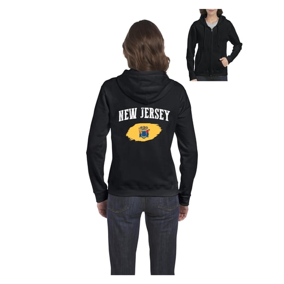 Women's Sweatshirt Full-Zip Pullover - New Jersey