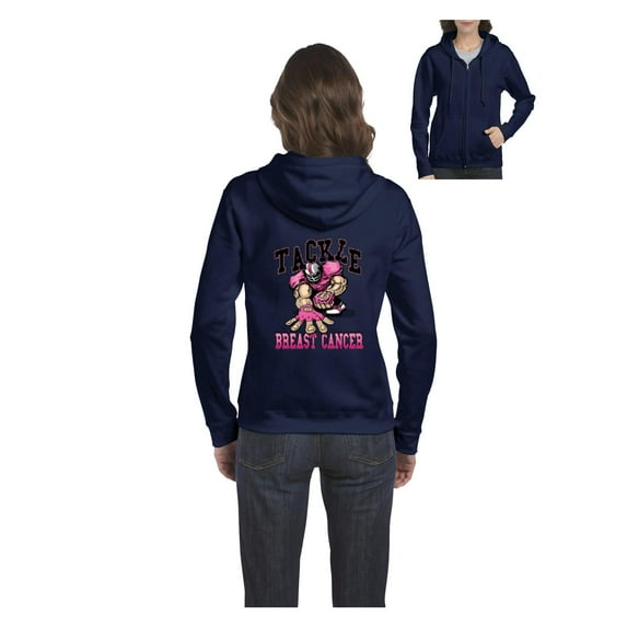 Women's Sweatshirt Full-Zip Pullover - Tackle Breast Cancer