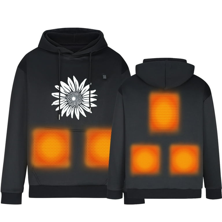 Women s Sweatshirt Women s Hoodies Heated Sweatshirt for Women Unisex Heated Hoodie Usb Rechargeable Thermal Sweatshirt Washable Hooded Printing