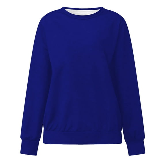 Women's Sweatshirt Hoodies Women Spring Sweatshirt Loose Casual Casual Long Sleeves Round Neck Solid Color Sweatershirt Crewneck Pullover Sweatshirts