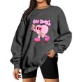 thumbnail image 1 of Women's Sweatshirt Long Sleeve Sweatshirt Womens Pullover Sweatshirt Grey Big And Tall Crewneck Sweatshirt Trendy Winter Clothes for Women Comfy Clothes, 1 of 3