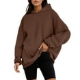 thumbnail image 1 of Women's Sweatshirt Pullover Graphic Print Casual Sports Solid Active Streetwear Hoodie Sweatshirts, 1 of 5