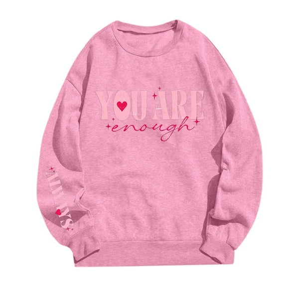 Women's Sweatshirt Sweat Shirts Women Long Sleeve Womens Pullover Sweatshirts Pink Sweat Shirt Fall Womens Clothes Teens Clothes