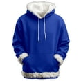 thumbnail image 1 of Women's Sweatshirt Thicken Fleece Fall Drawstring Sweatshirt win Fluffy Trim Blue XXXXL, 1 of 3