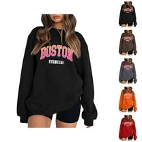 Women's Sweatshirts 2025 Boston EST 1997 Graphic Sweatshirt Long Sleeve Crewneck Pullover Tops Sweatshirt for Women